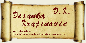 Desanka Krajinović vizit kartica